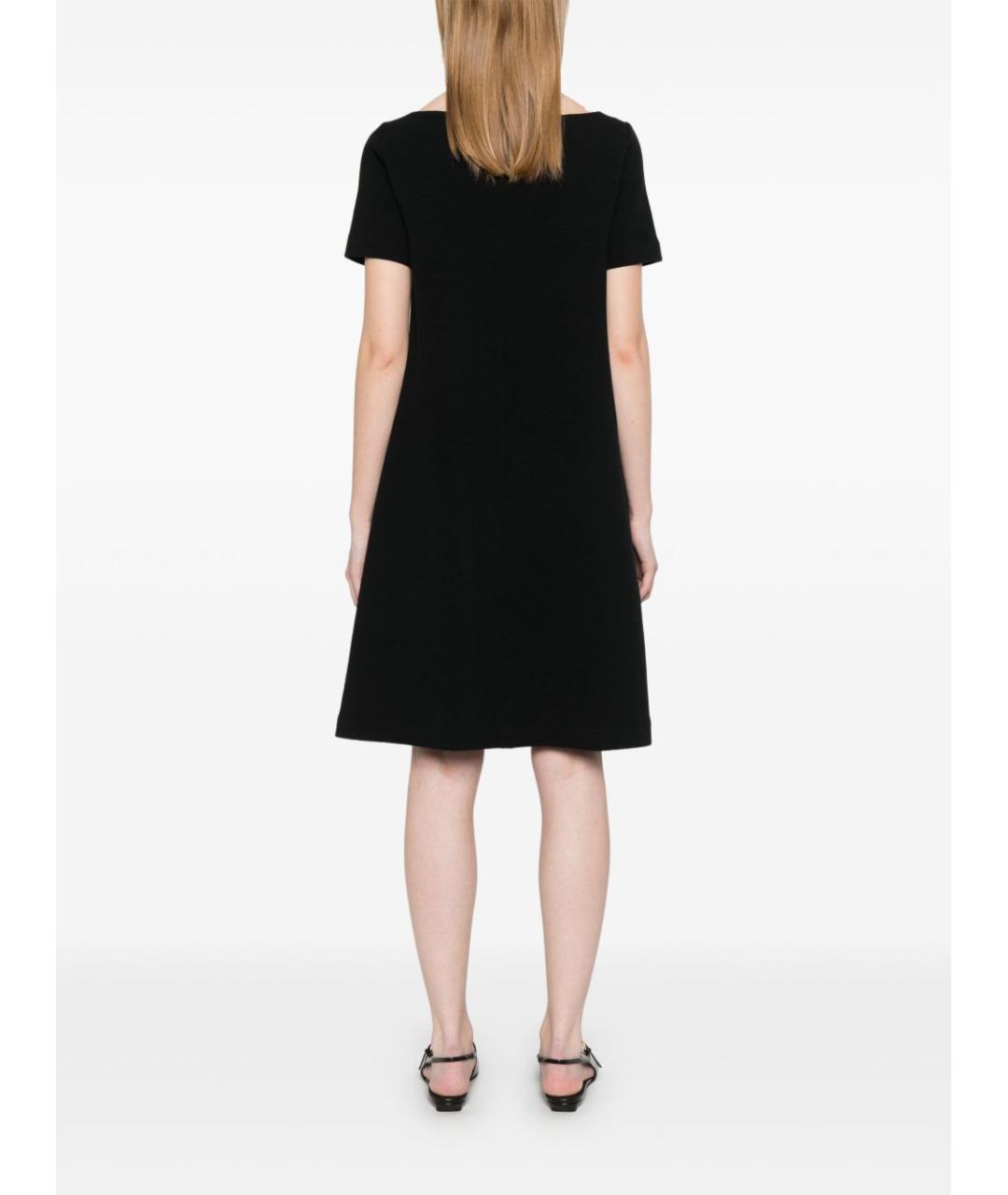 EMPORIO ARMANI Черное хлопковое платье, фото 4
