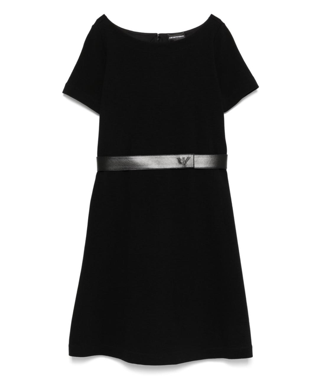 EMPORIO ARMANI Черное хлопковое платье, фото 1