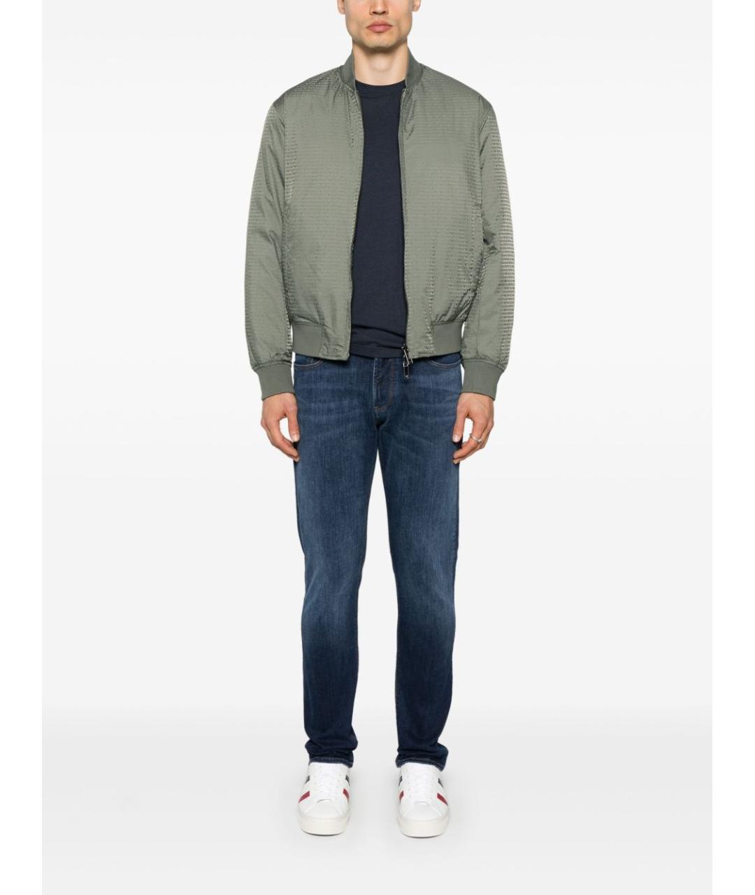 EMPORIO ARMANI Зеленая полиамидовая куртка, фото 4