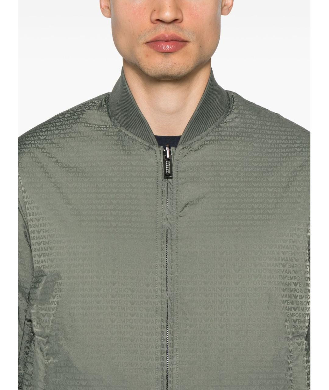 EMPORIO ARMANI Зеленая полиамидовая куртка, фото 2