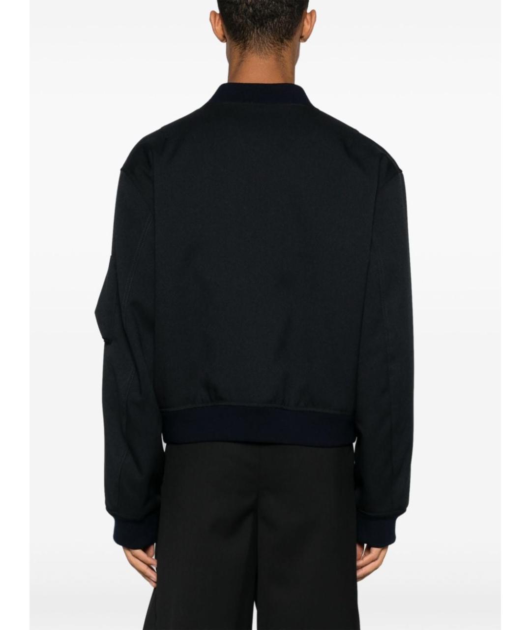 JIL SANDER Темно-синяя полиэстеровая куртка, фото 4