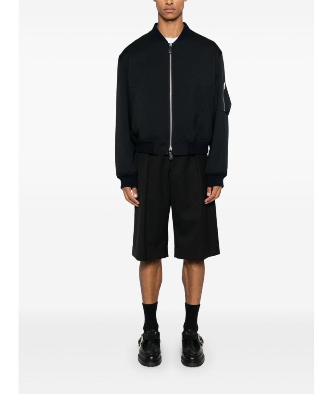 JIL SANDER Темно-синяя полиэстеровая куртка, фото 2