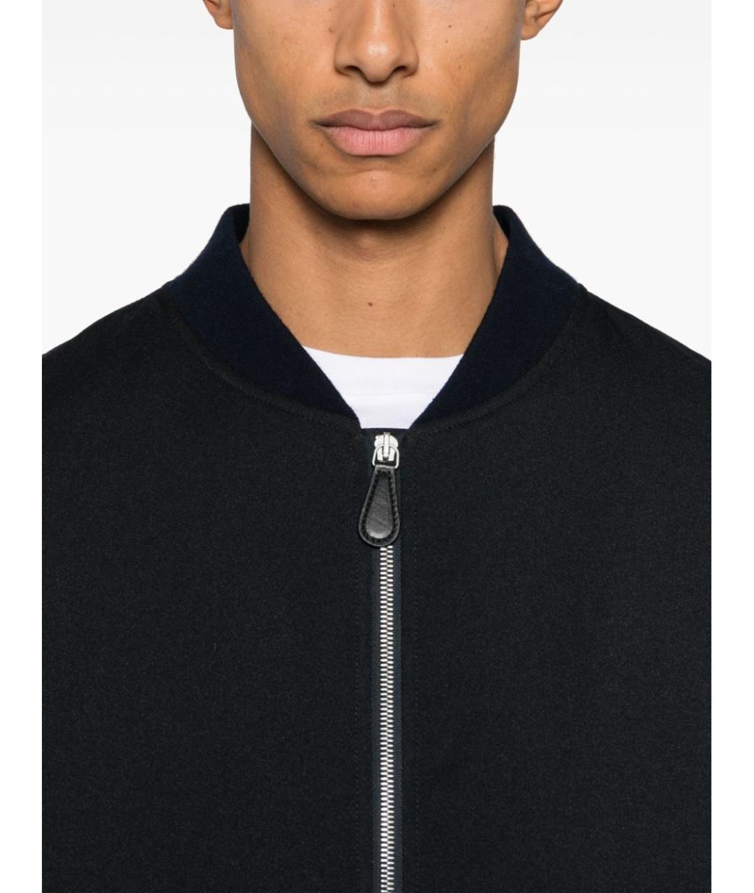 JIL SANDER Темно-синяя полиэстеровая куртка, фото 5