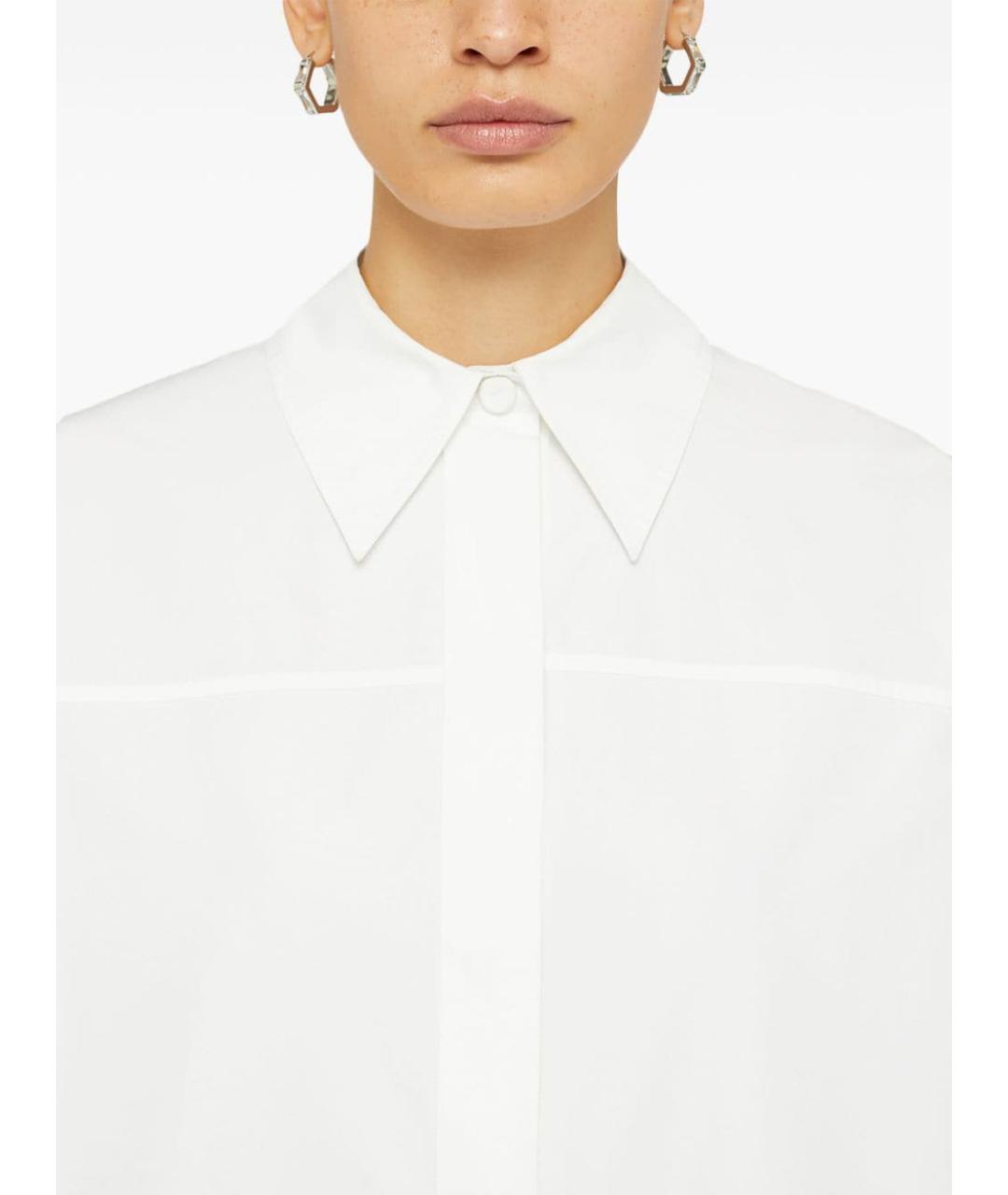 JIL SANDER Белое хлопковое платье, фото 3