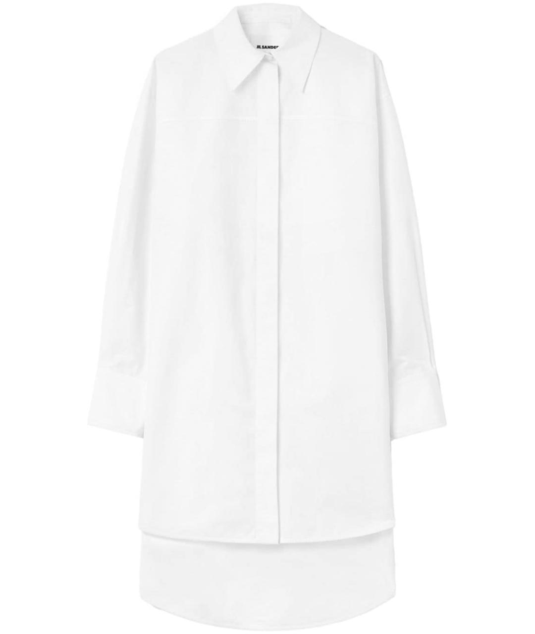 JIL SANDER Белое хлопковое платье, фото 1