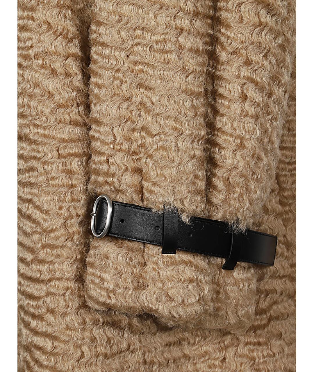 JIL SANDER Бежевое шерстяное пальто, фото 3