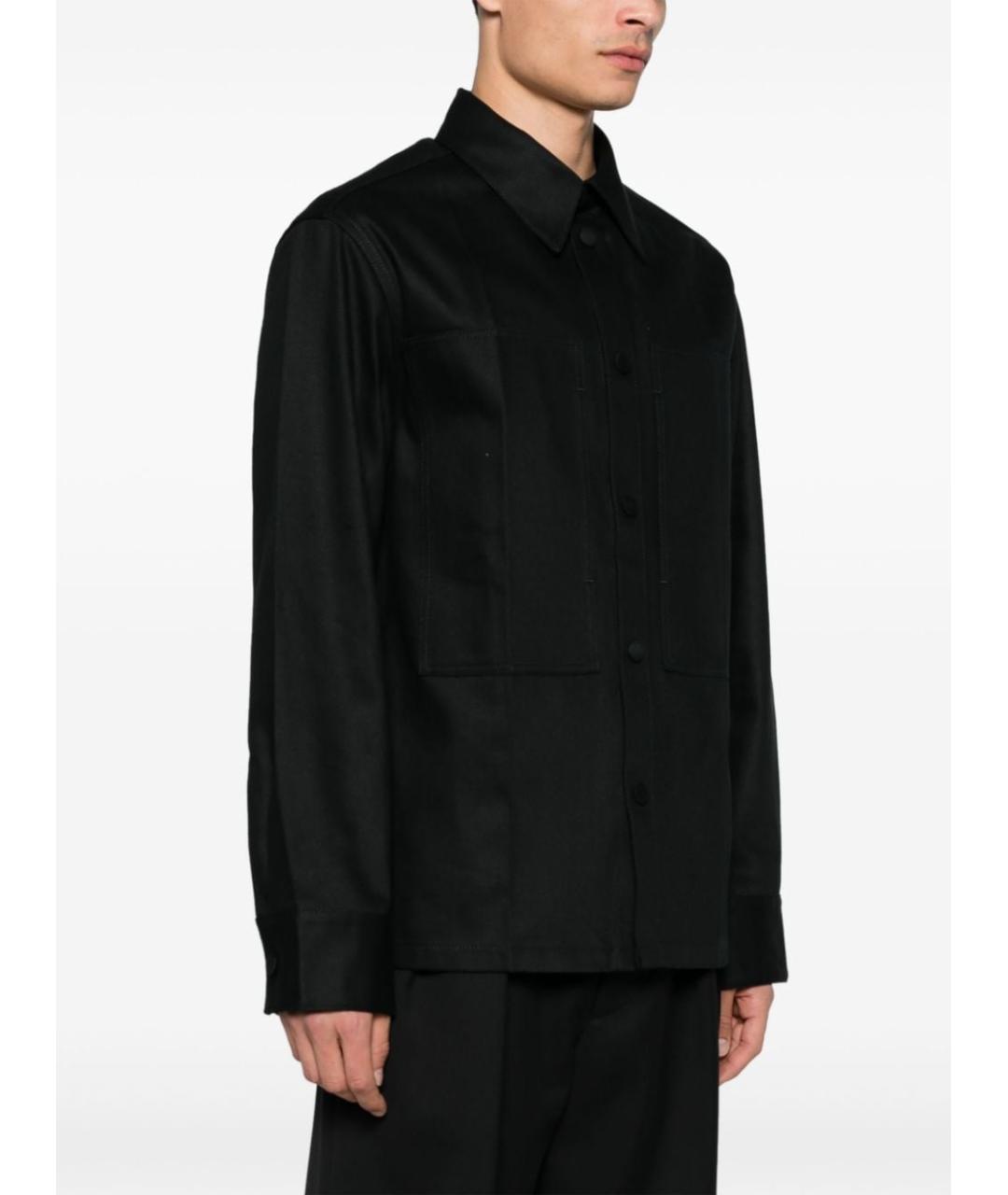 JIL SANDER Черная хлопковая кэжуал рубашка, фото 3