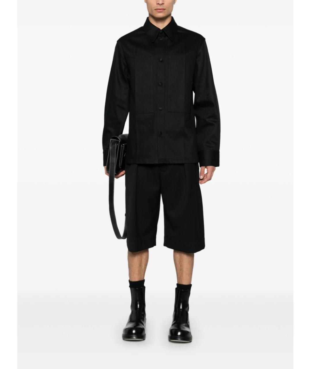 JIL SANDER Черная хлопковая кэжуал рубашка, фото 2