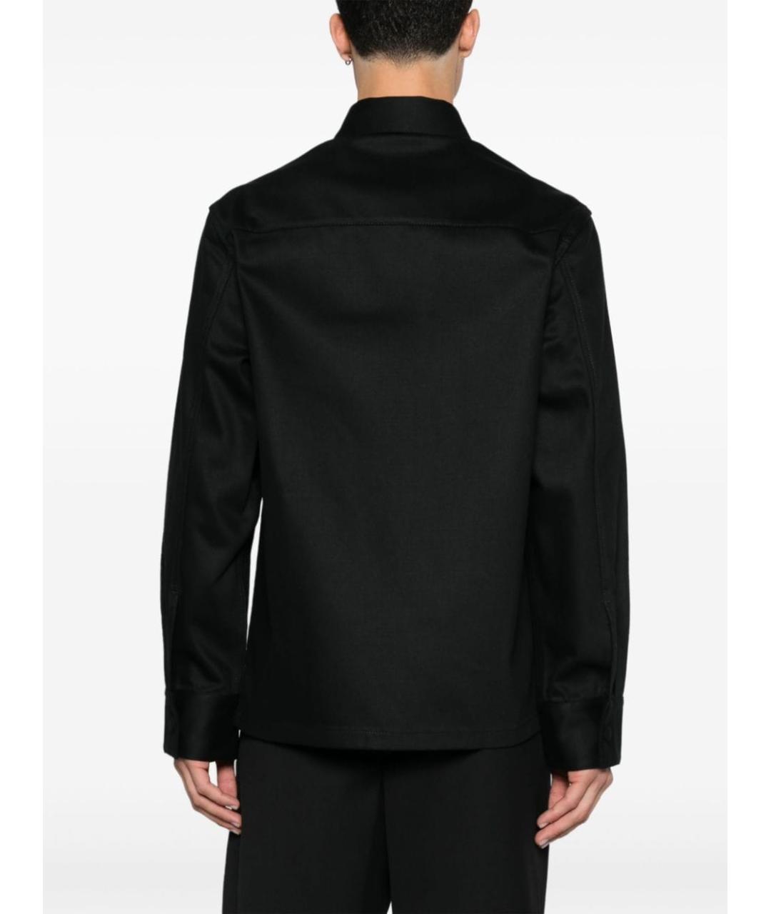 JIL SANDER Черная хлопковая кэжуал рубашка, фото 4