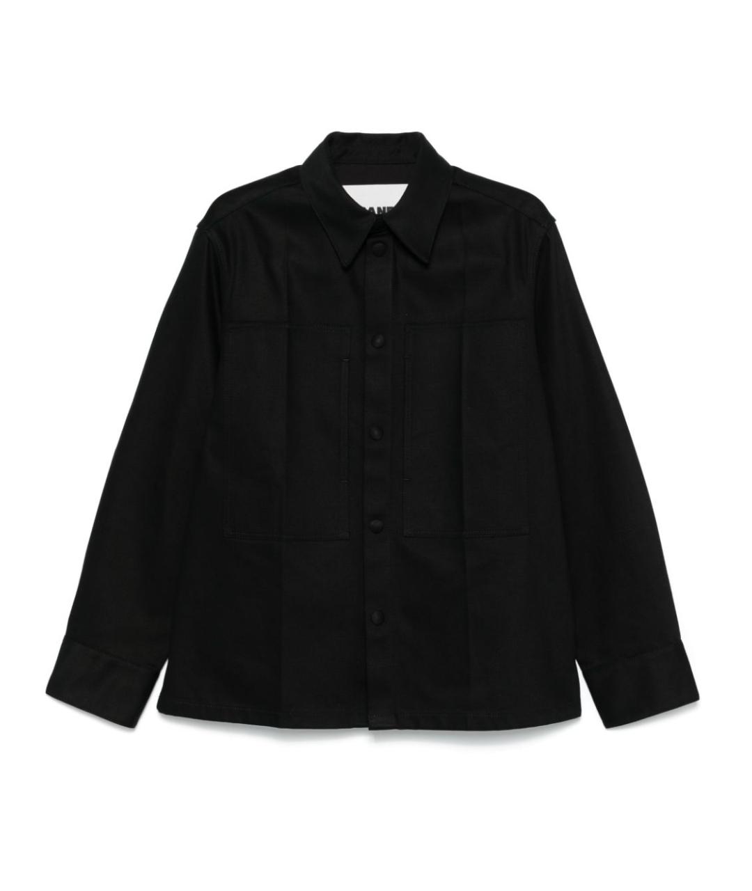JIL SANDER Черная хлопковая кэжуал рубашка, фото 1