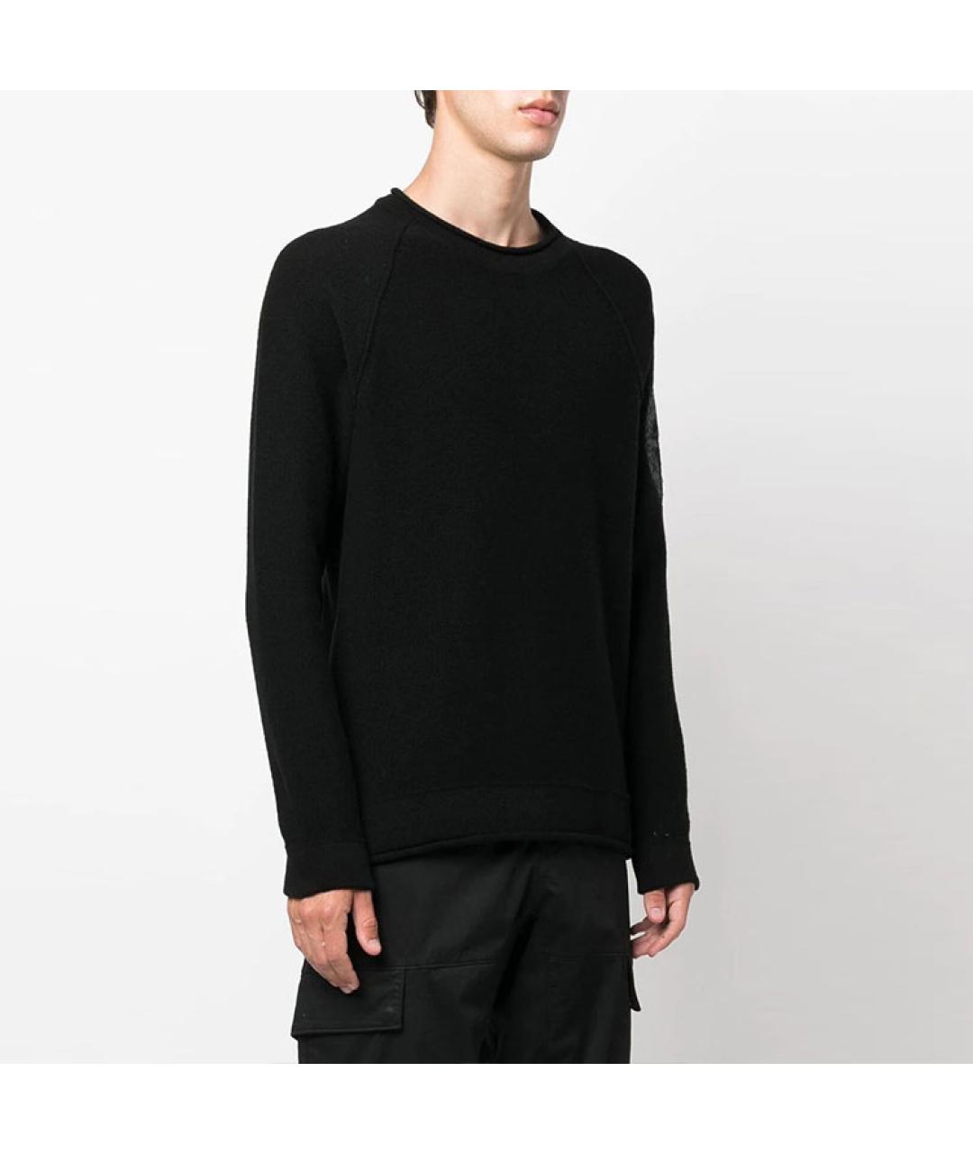 STONE ISLAND Черный хлопковый джемпер / свитер, фото 3