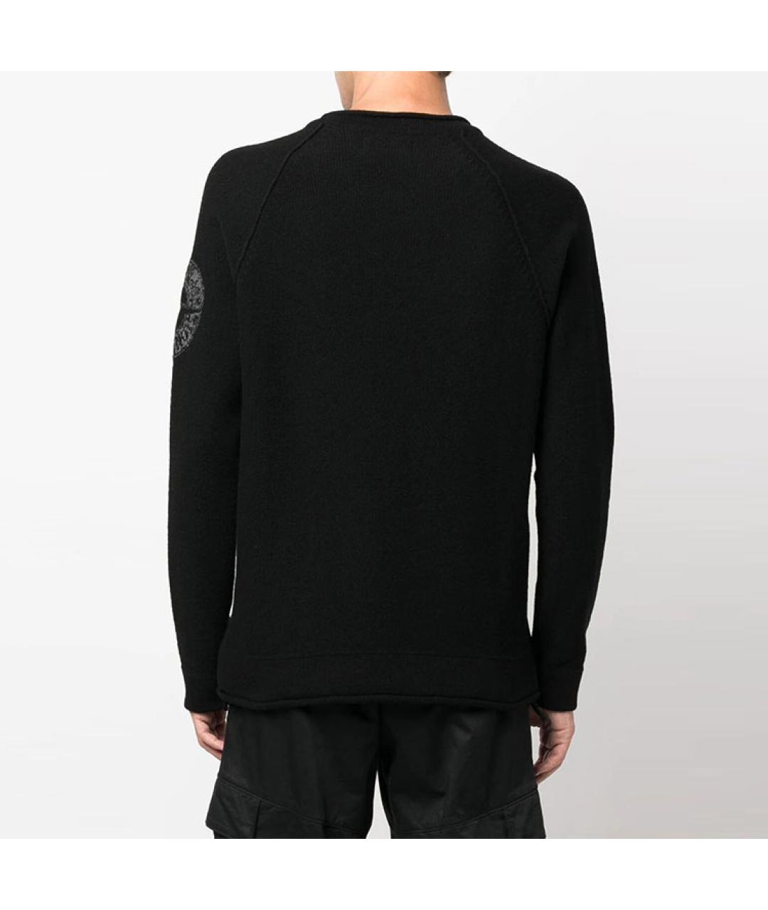 STONE ISLAND Черный хлопковый джемпер / свитер, фото 5