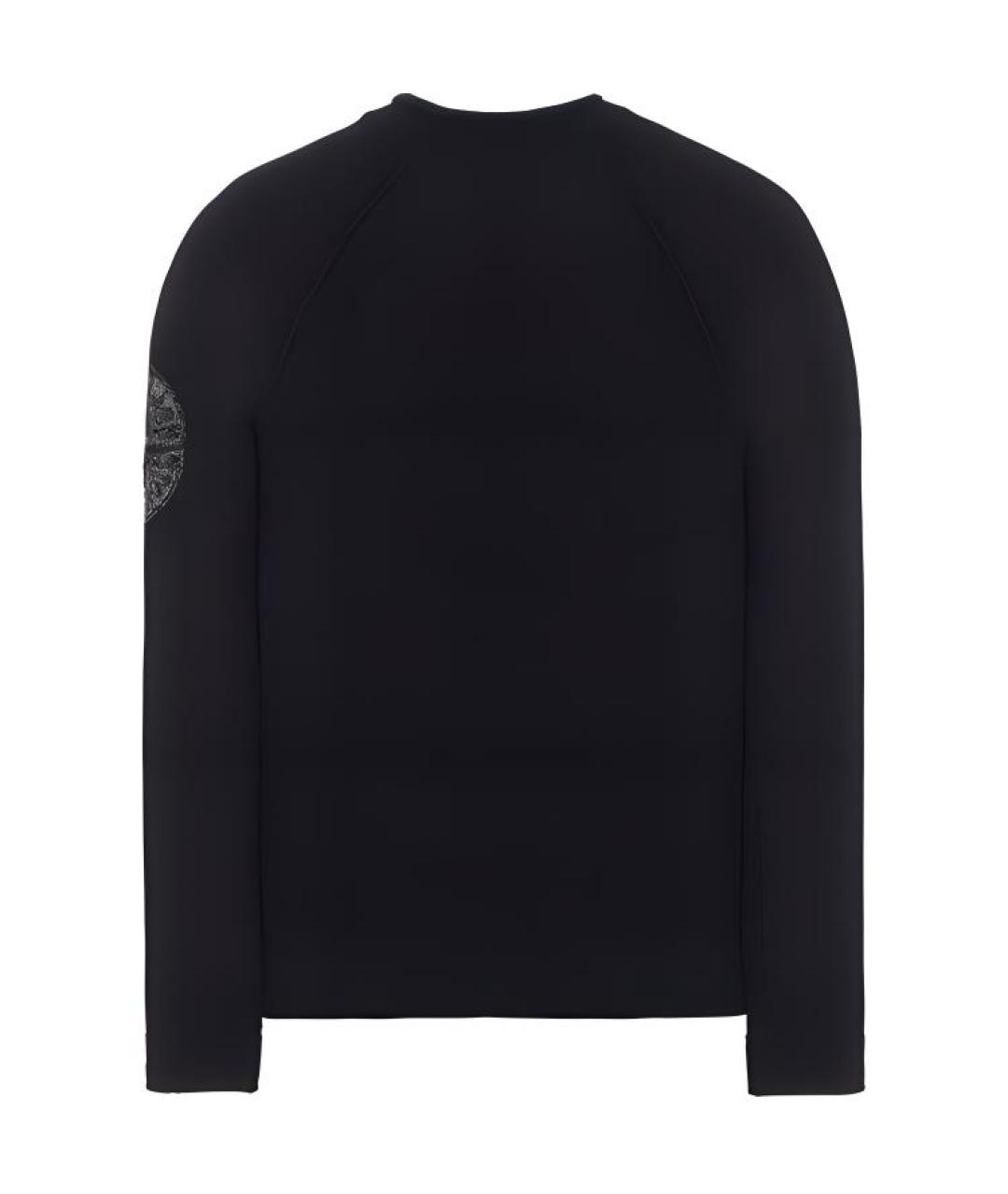 STONE ISLAND Черный хлопковый джемпер / свитер, фото 2