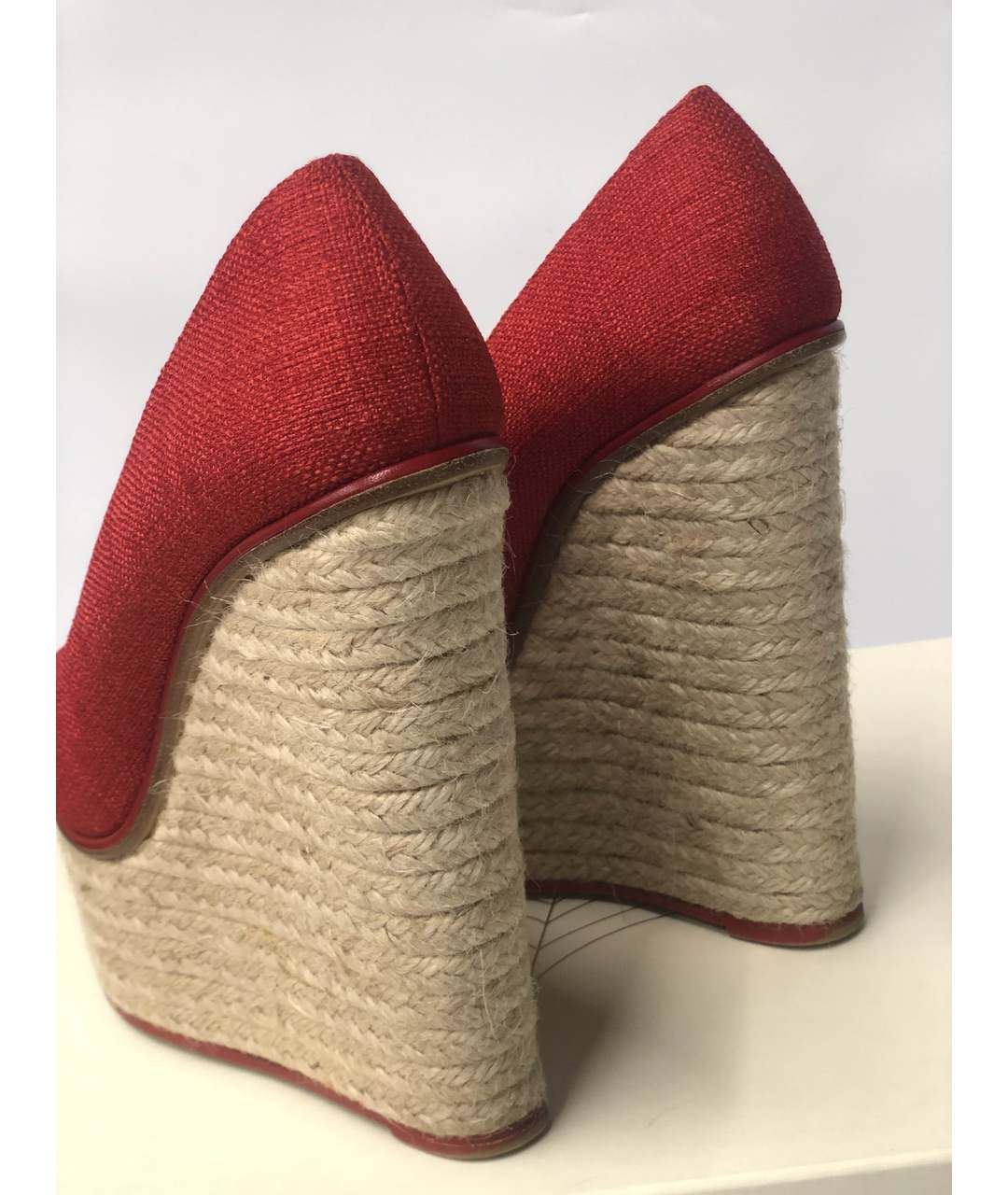 CHARLOTTE OLYMPIA Красные текстильные туфли, фото 4