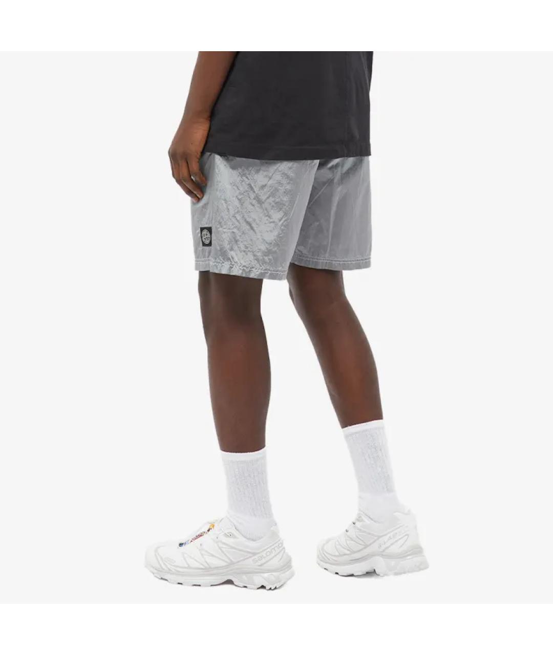 STONE ISLAND Серые шорты, фото 3