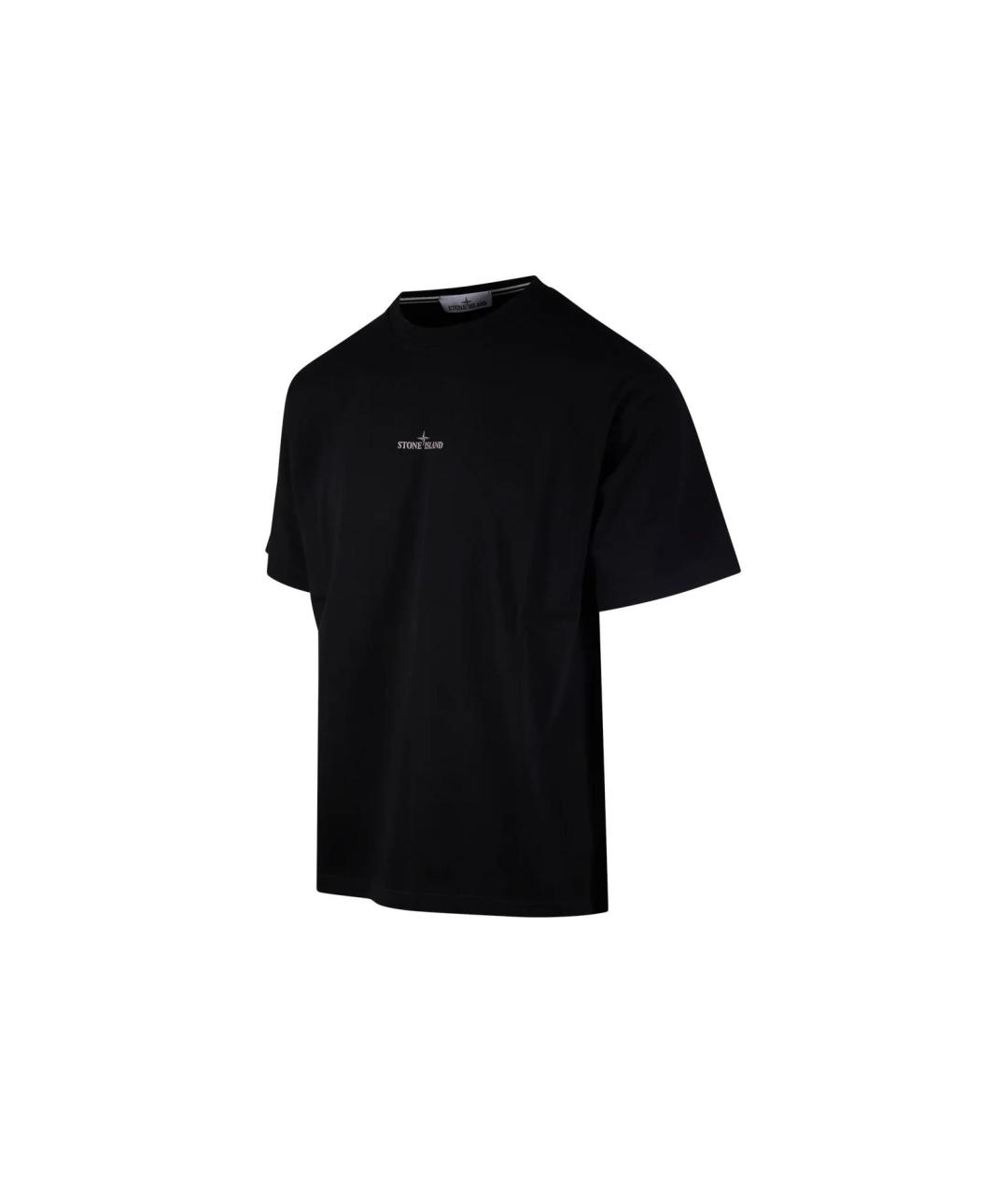 STONE ISLAND Черная футболка, фото 3