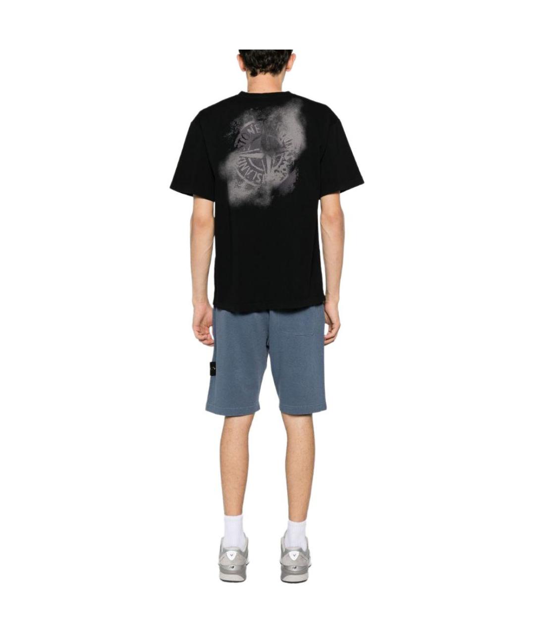 STONE ISLAND Черная футболка, фото 4