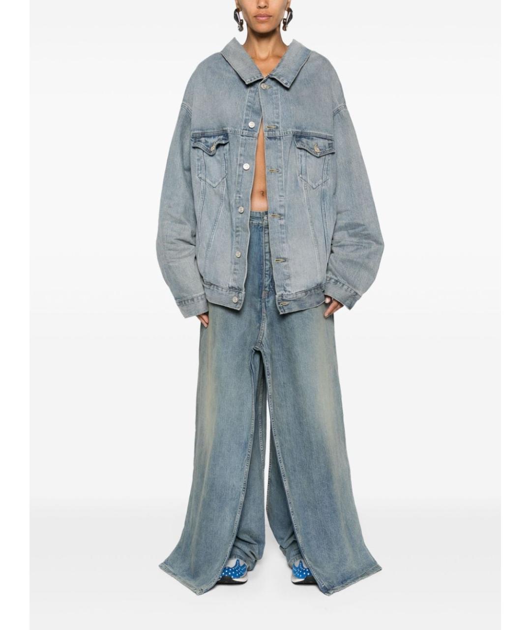 BALENCIAGA Голубая хлопковая куртка, фото 6