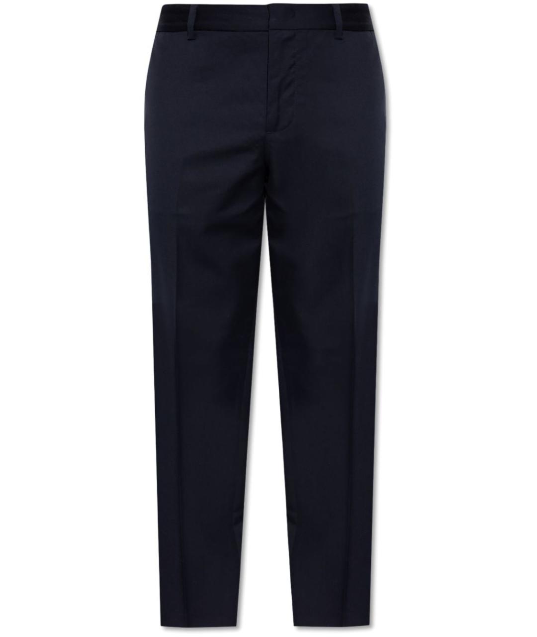 EMPORIO ARMANI Синие шерстяные повседневные брюки, фото 1