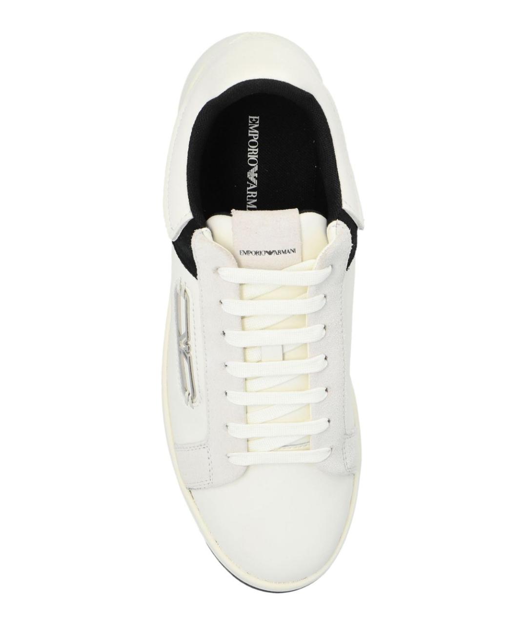 EMPORIO ARMANI Белые кожаные кеды, фото 5