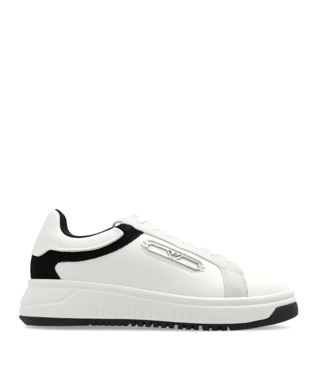 EMPORIO ARMANI Белые кожаные кеды, фото 1
