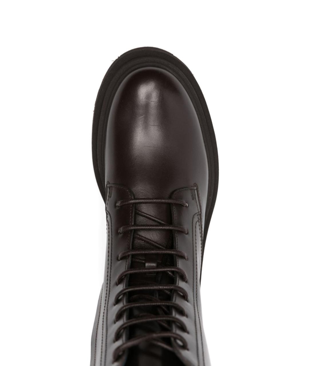 BRUNELLO CUCINELLI Коричневые кожаные ботинки, фото 4