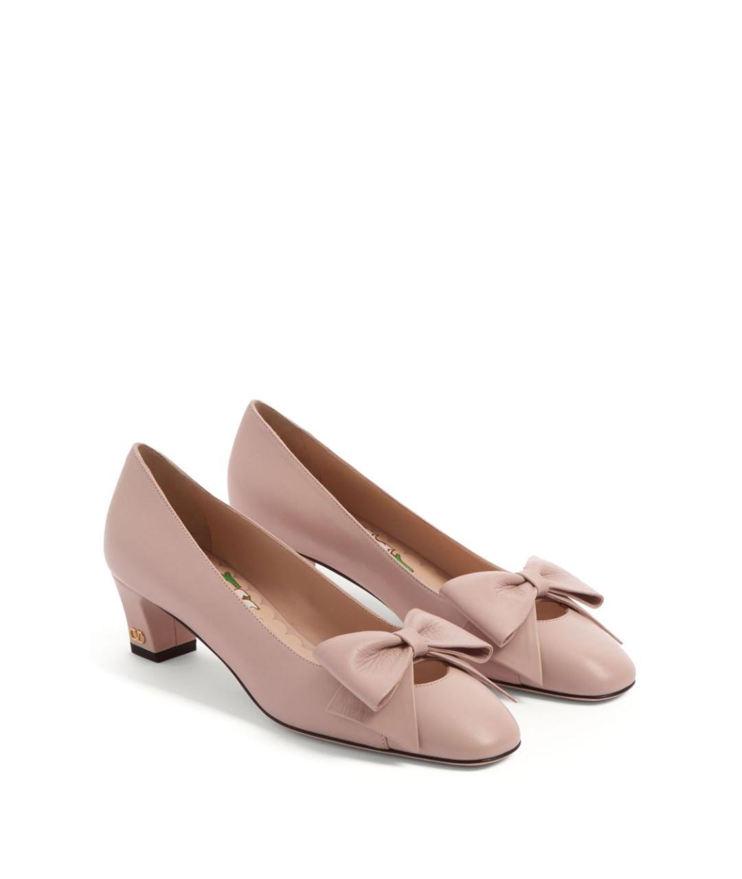 VALENTINO Розовые кожаные туфли, фото 5