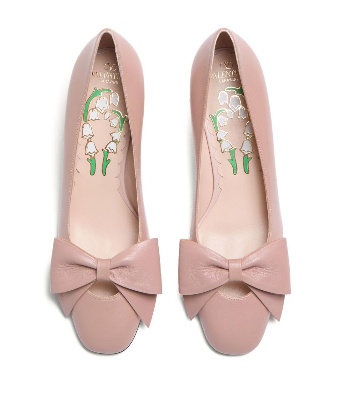 VALENTINO Розовые кожаные туфли, фото 2