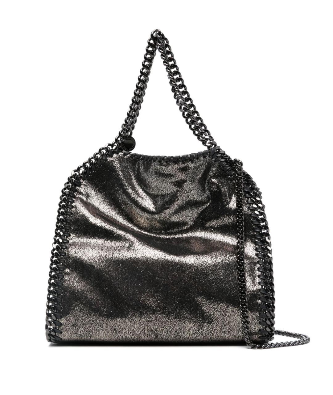 STELLA MCCARTNEY Серебряная синтетическая сумка тоут, фото 1