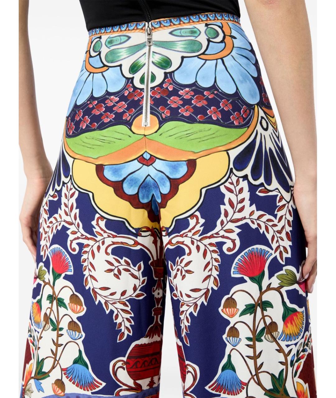 ALICE+OLIVIA Мульти полиэстеровые прямые брюки, фото 2