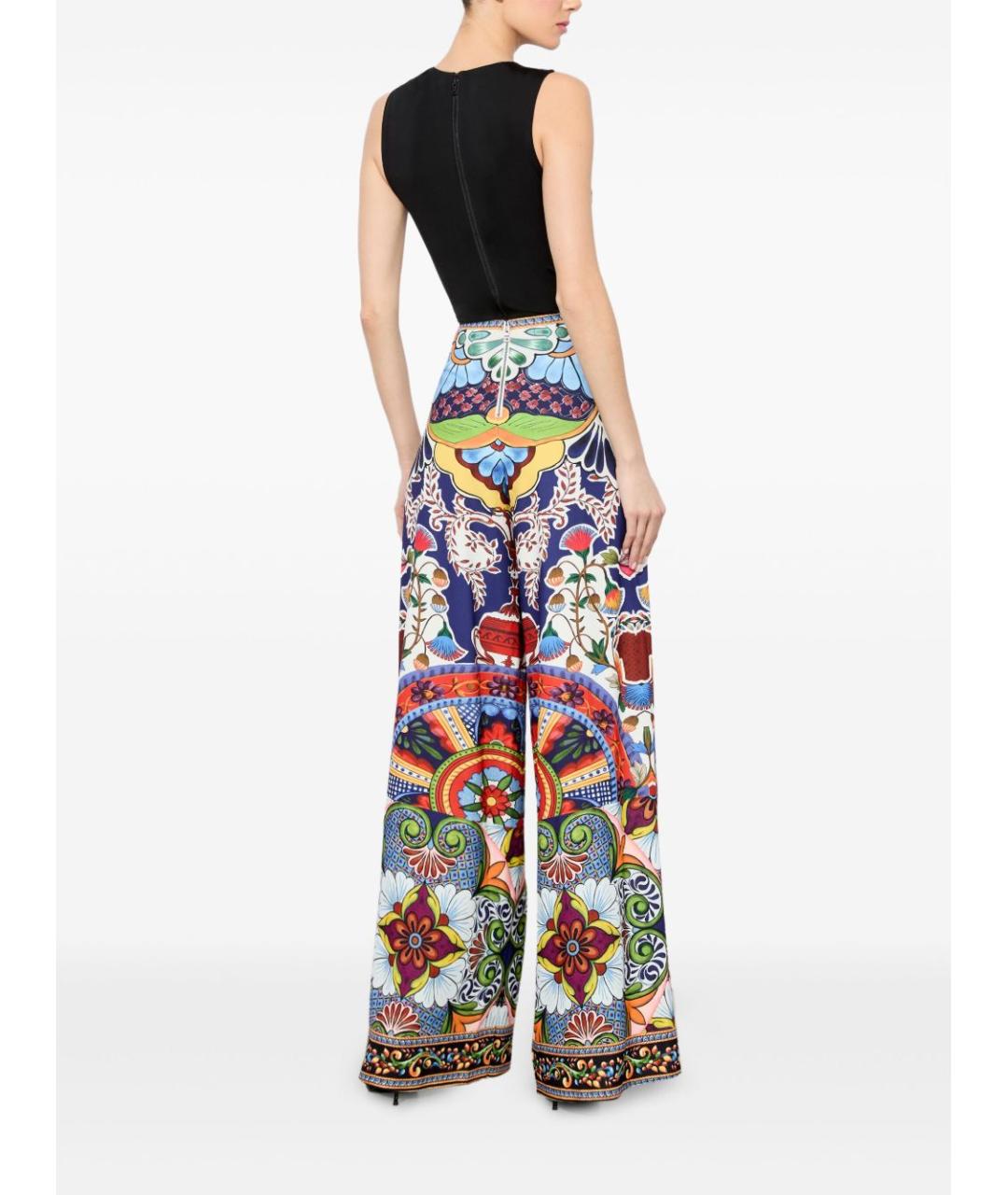 ALICE+OLIVIA Мульти полиэстеровые прямые брюки, фото 4