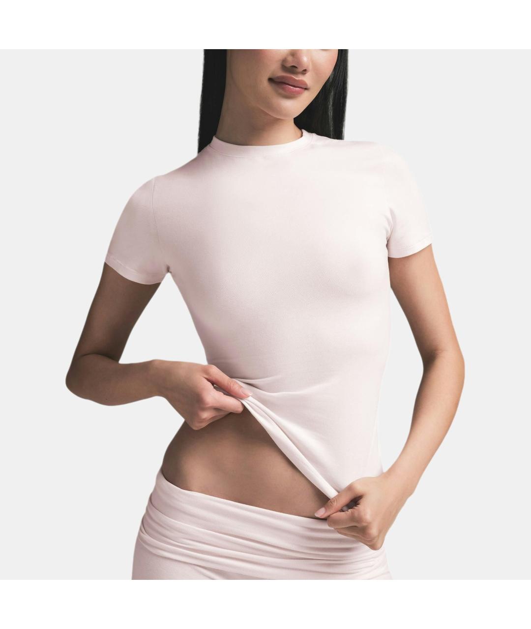 SKIMS Розовая футболка, фото 2