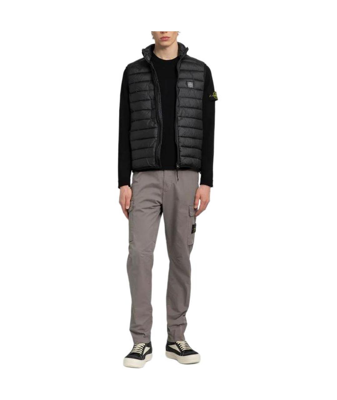 STONE ISLAND Черный жилет, фото 4