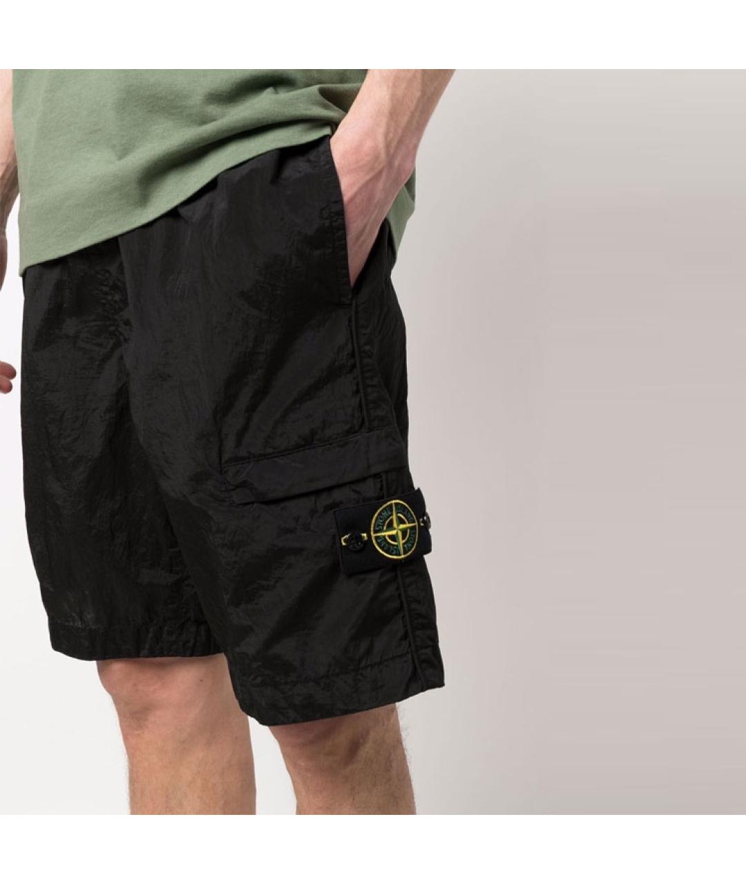 STONE ISLAND Черные шорты, фото 5