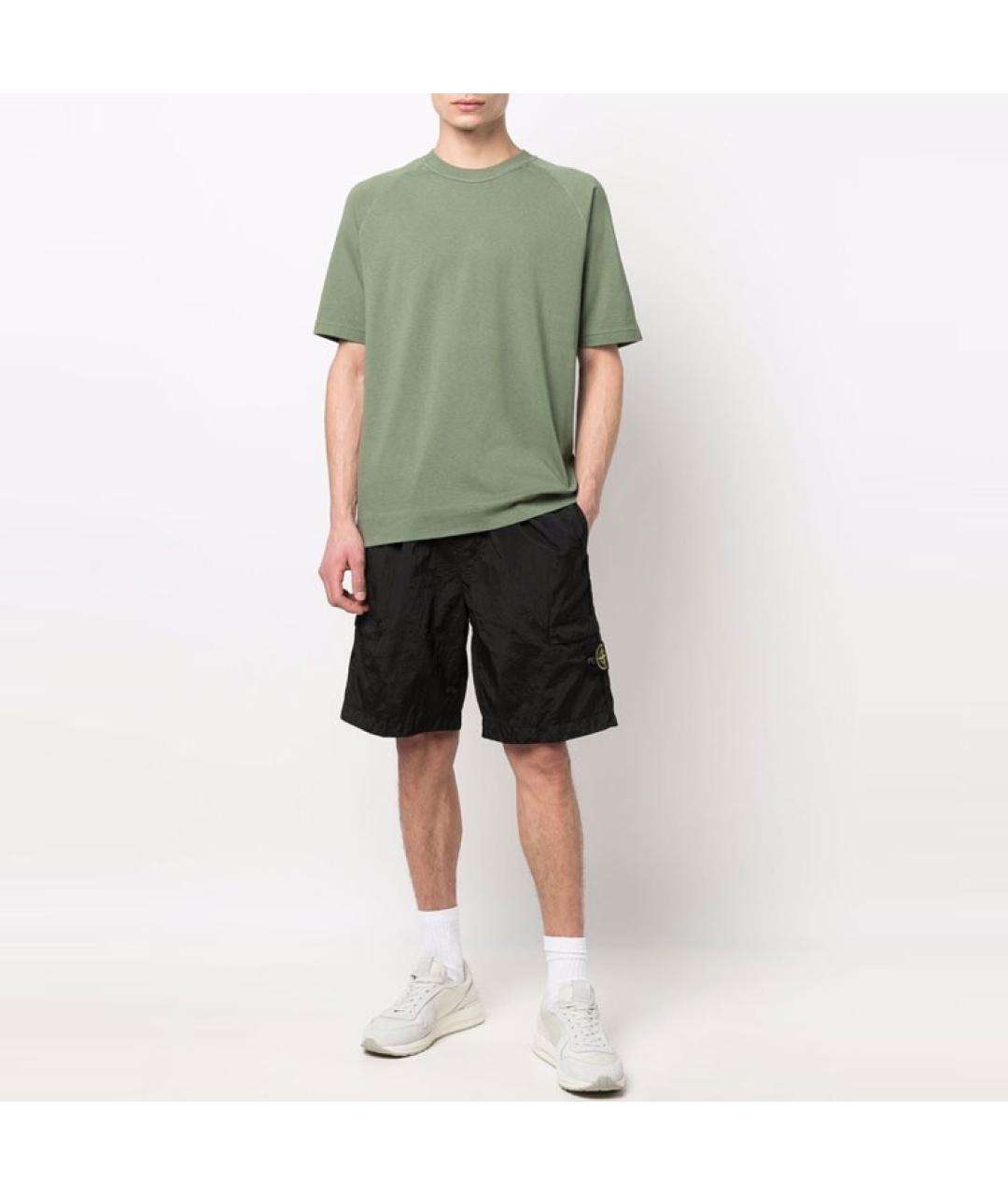 STONE ISLAND Черные шорты, фото 3