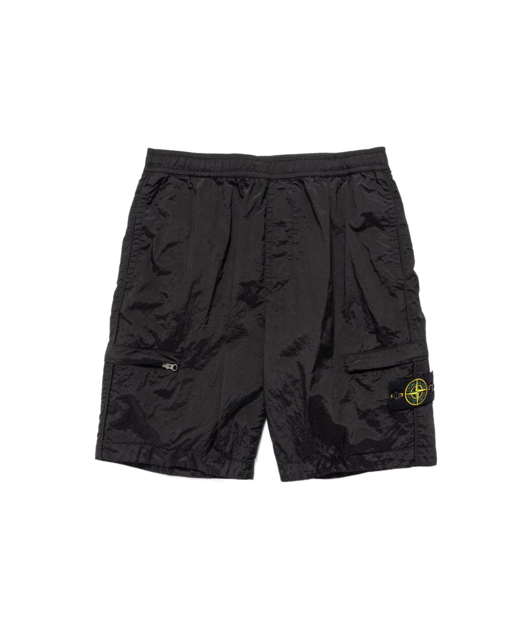 STONE ISLAND Черные шорты, фото 6