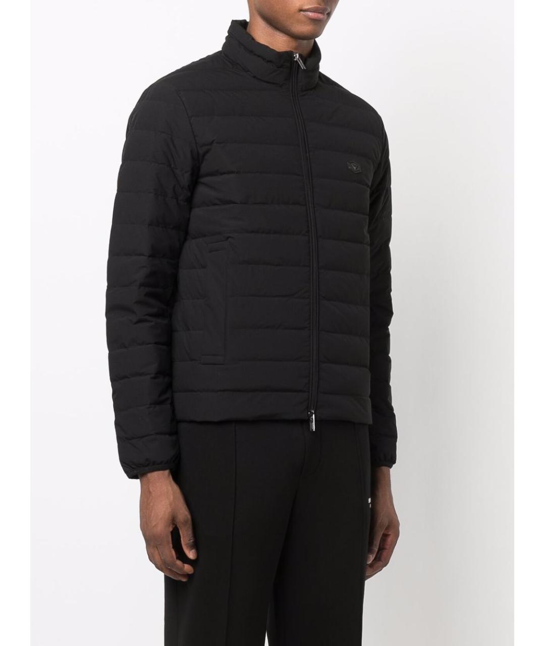 EMPORIO ARMANI Черная полиэстеровая куртка, фото 3
