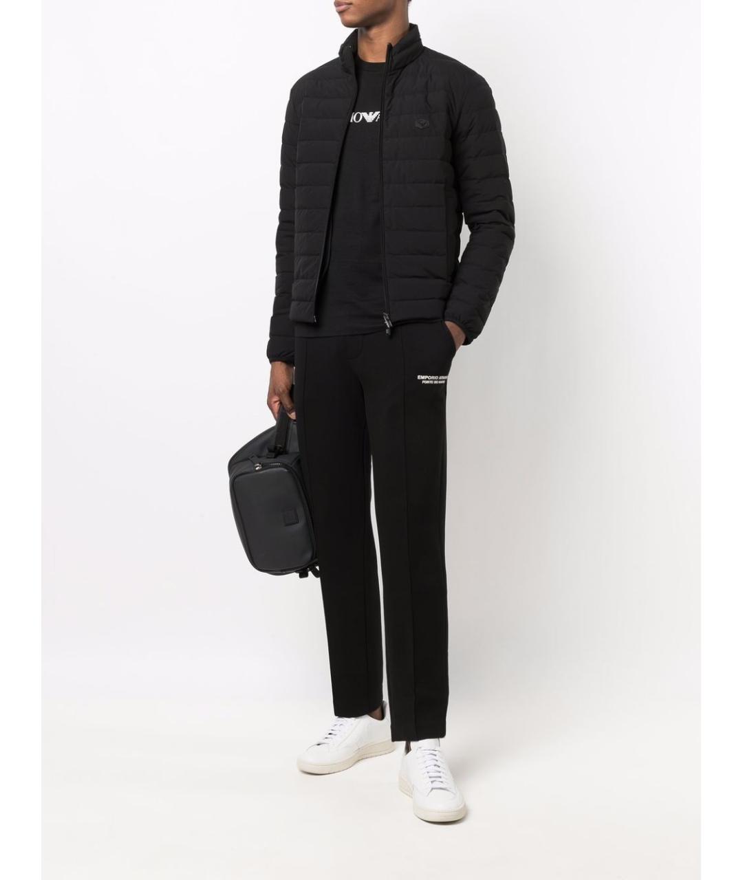 EMPORIO ARMANI Черная полиэстеровая куртка, фото 5