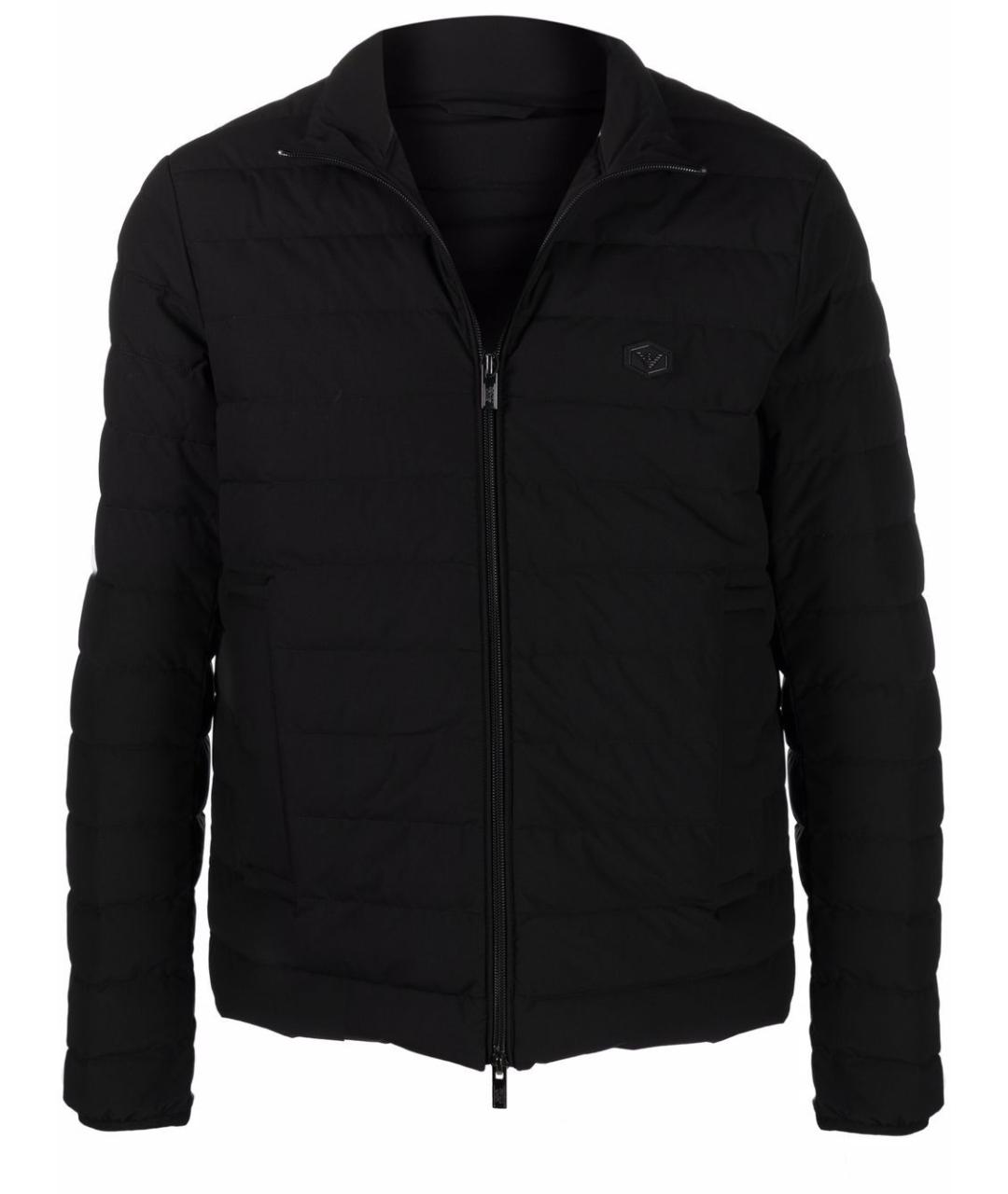 EMPORIO ARMANI Черная полиэстеровая куртка, фото 1