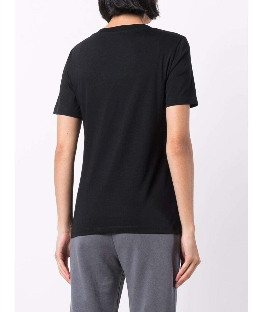 EMPORIO ARMANI Черная хлопковая футболка, фото 3