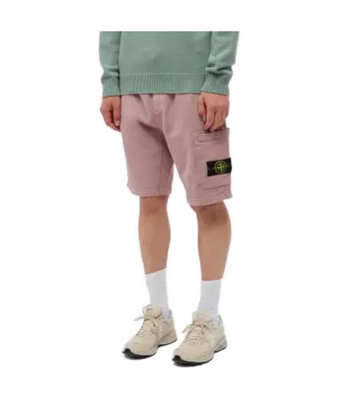 STONE ISLAND Розовые шорты, фото 4