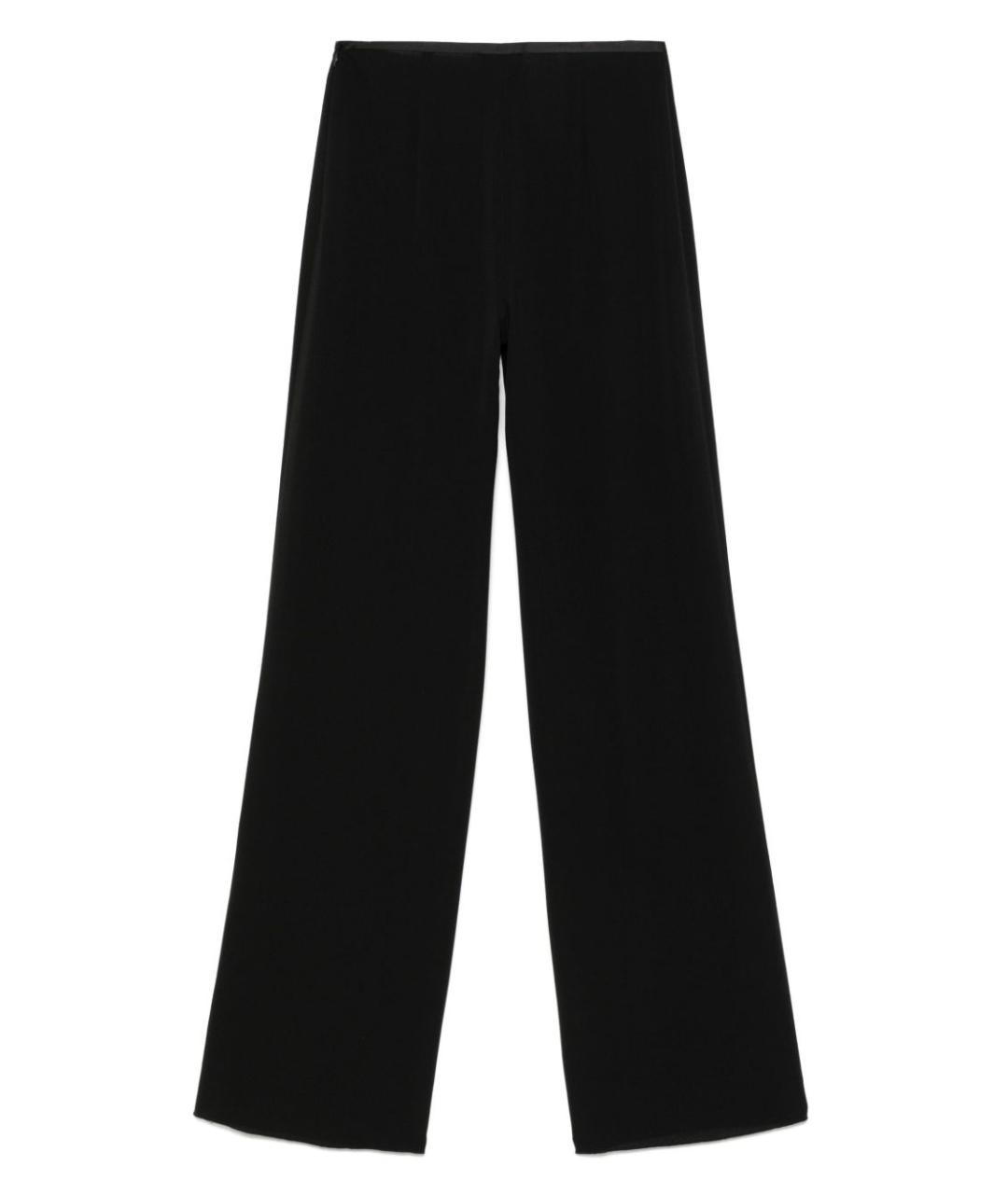 EMPORIO ARMANI Черные полиэстеровые прямые брюки, фото 2