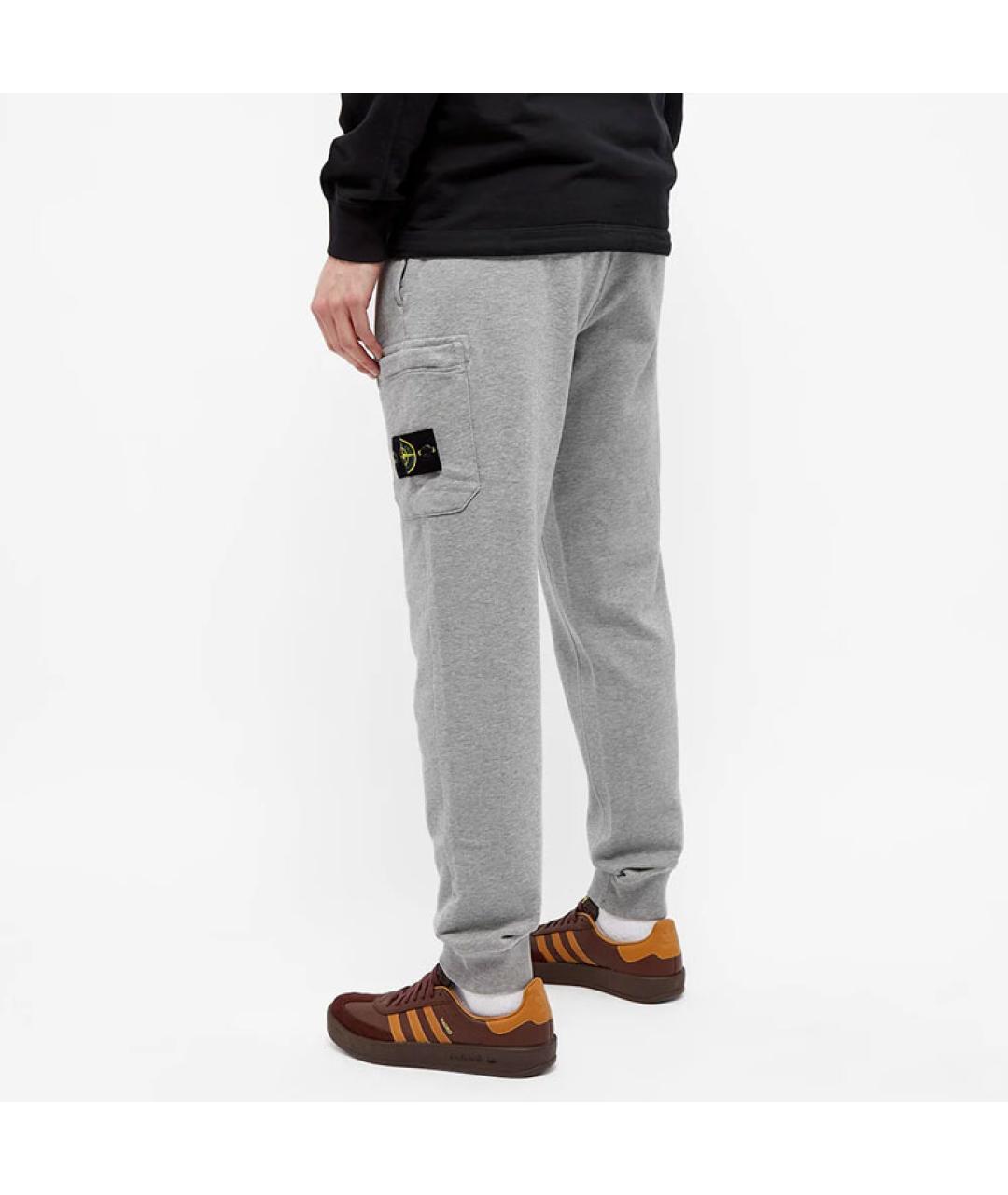 STONE ISLAND Серые повседневные брюки, фото 4