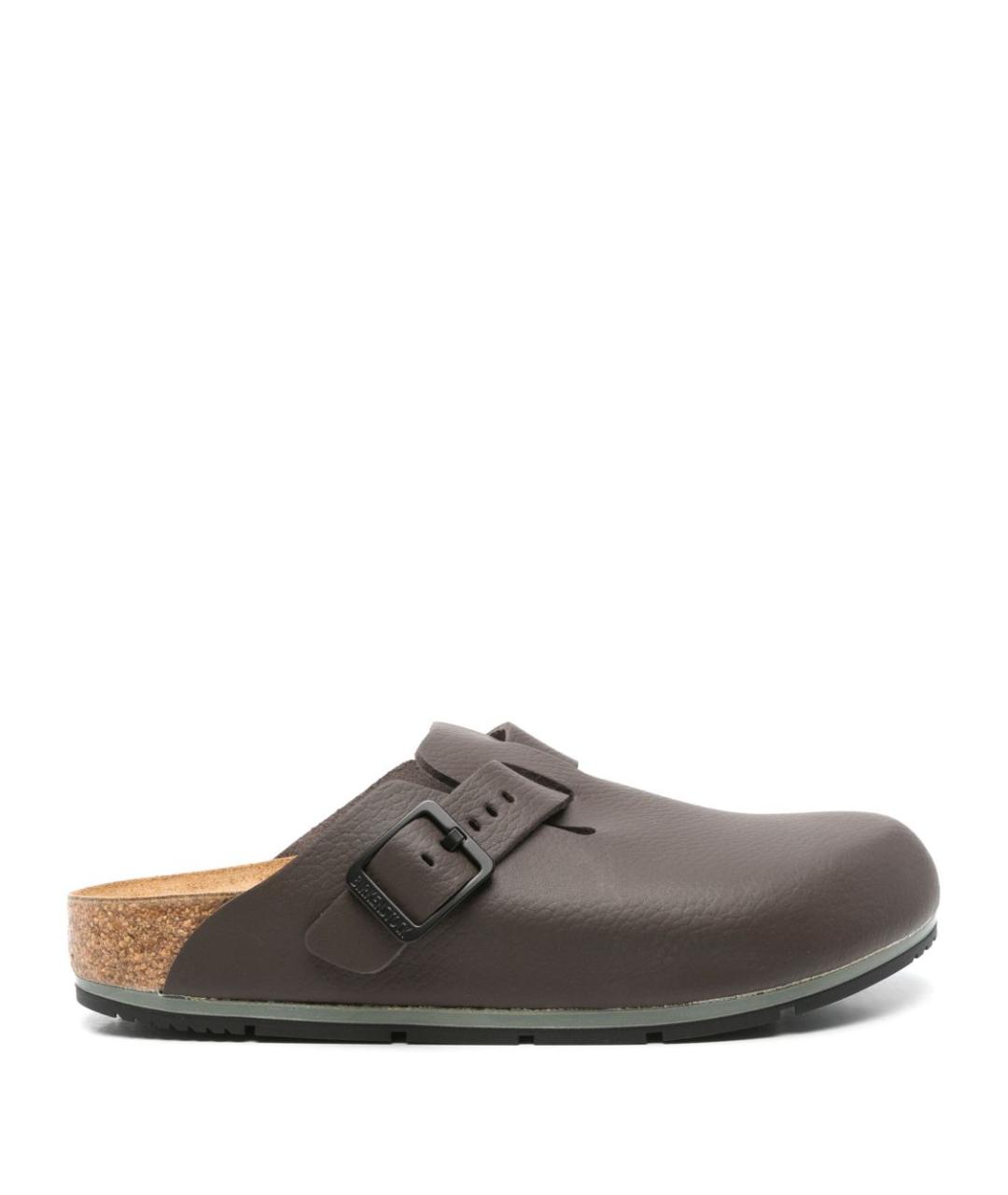 BIRKENSTOCK Коричневые кожаные сабо, фото 1