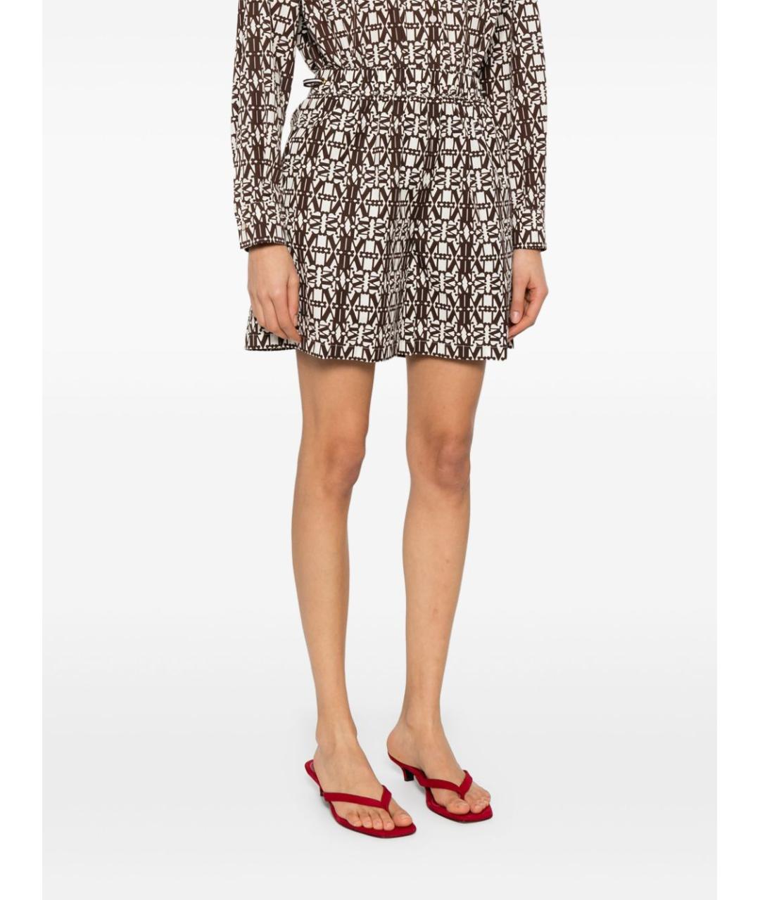 MAX MARA Коричневые хлопковые шорты, фото 2