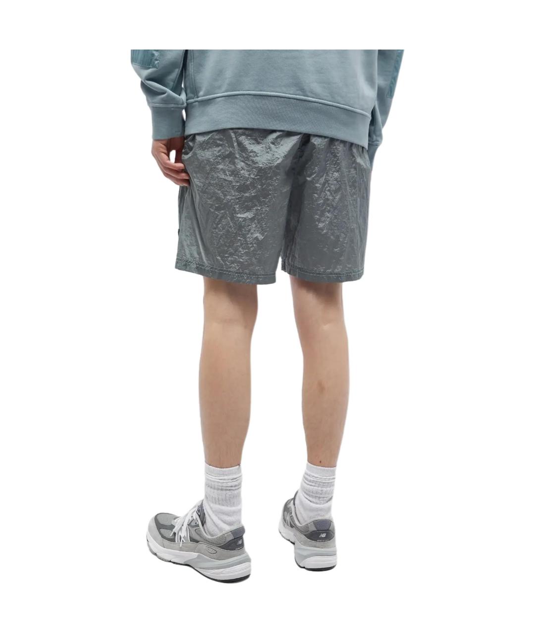 STONE ISLAND Серебряные шорты, фото 4