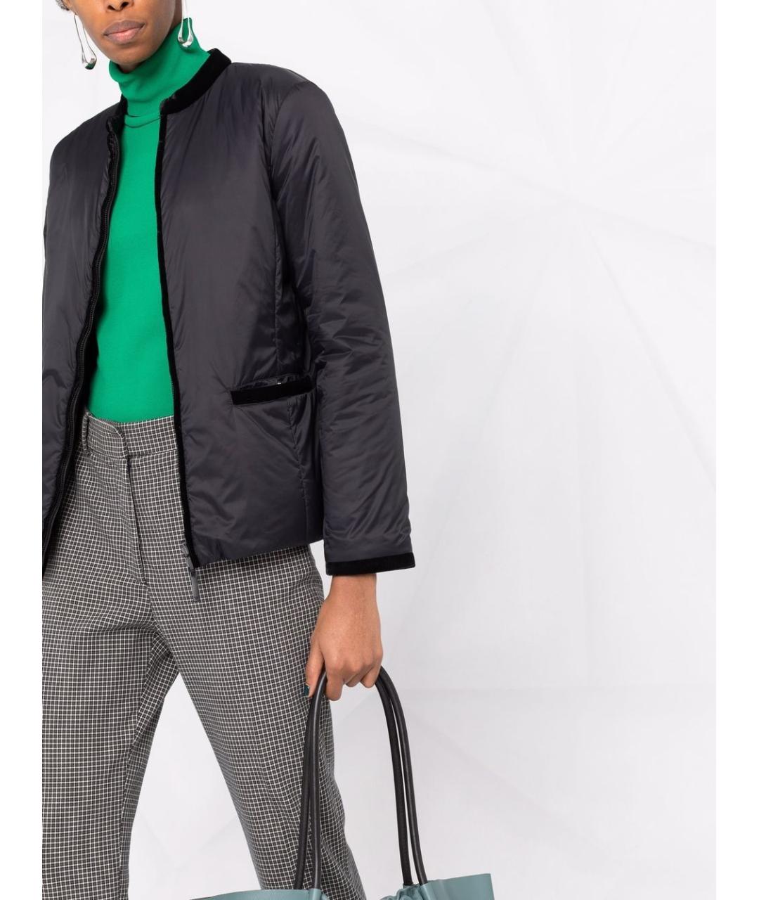 EMPORIO ARMANI Черная полиэстеровая куртка, фото 6