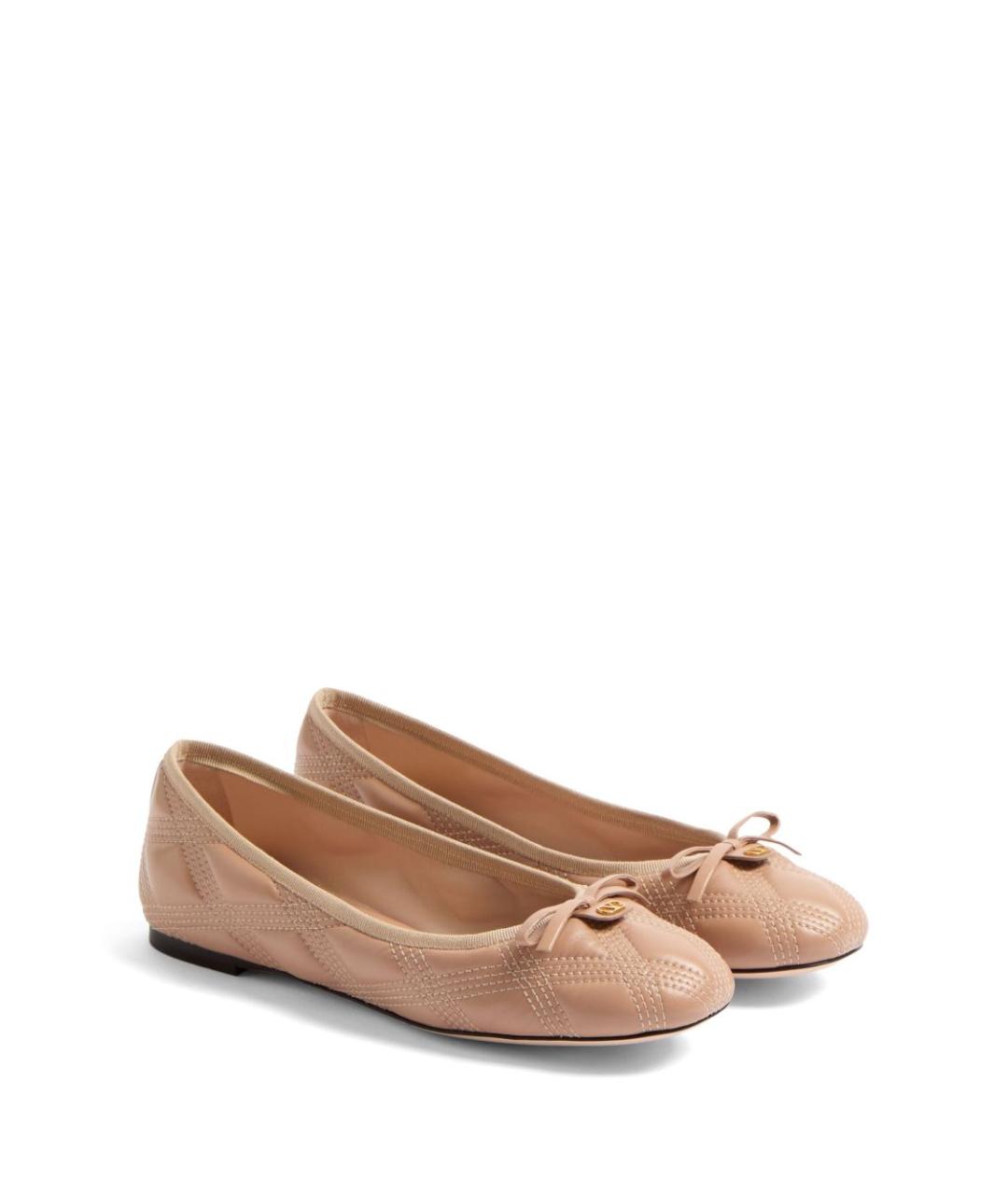 VALENTINO Розовые кожаные балетки, фото 6