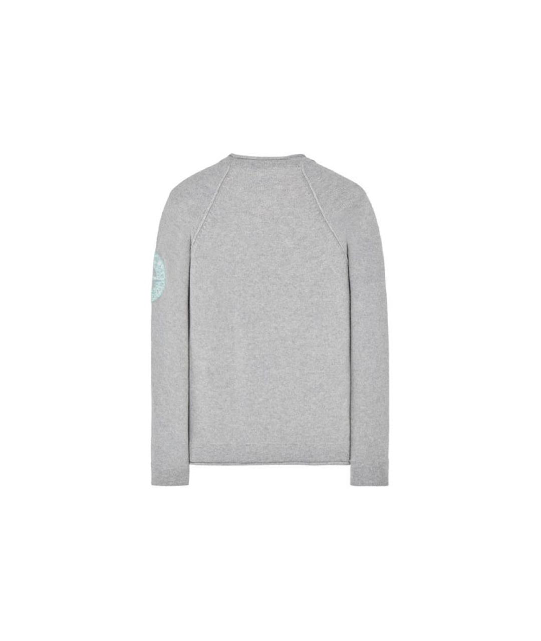 STONE ISLAND Серый хлопковый джемпер / свитер, фото 2