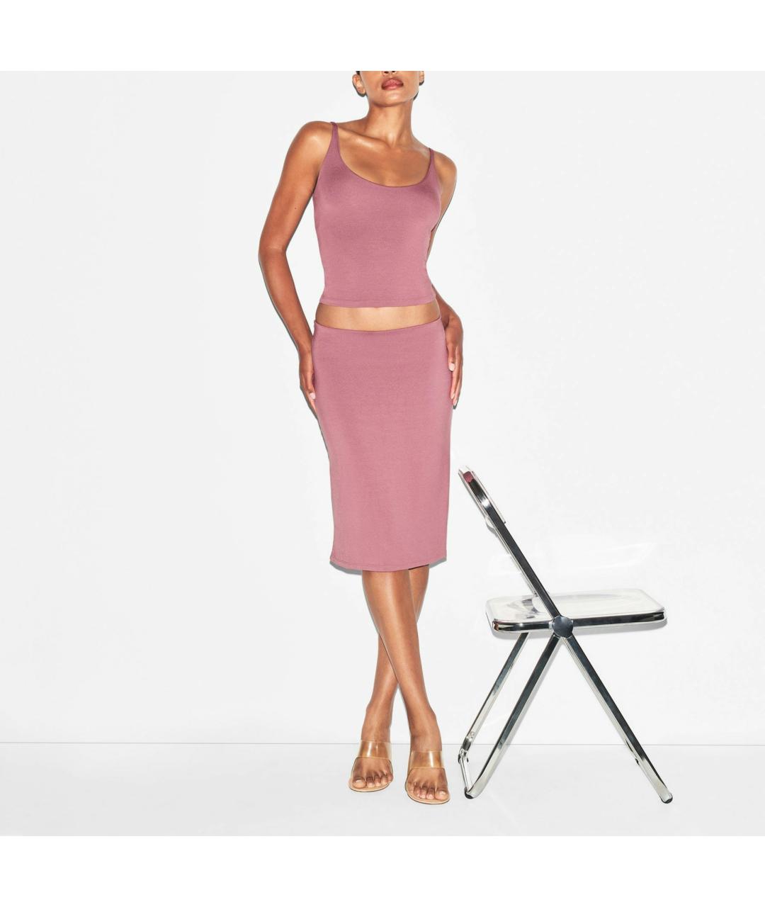 SKIMS Розовая майка, фото 2